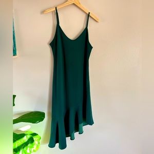 CMZ2005 V Neck Sleeveless Asymmetrical Ruffle Hem Mermaid Dress Cocktail Party